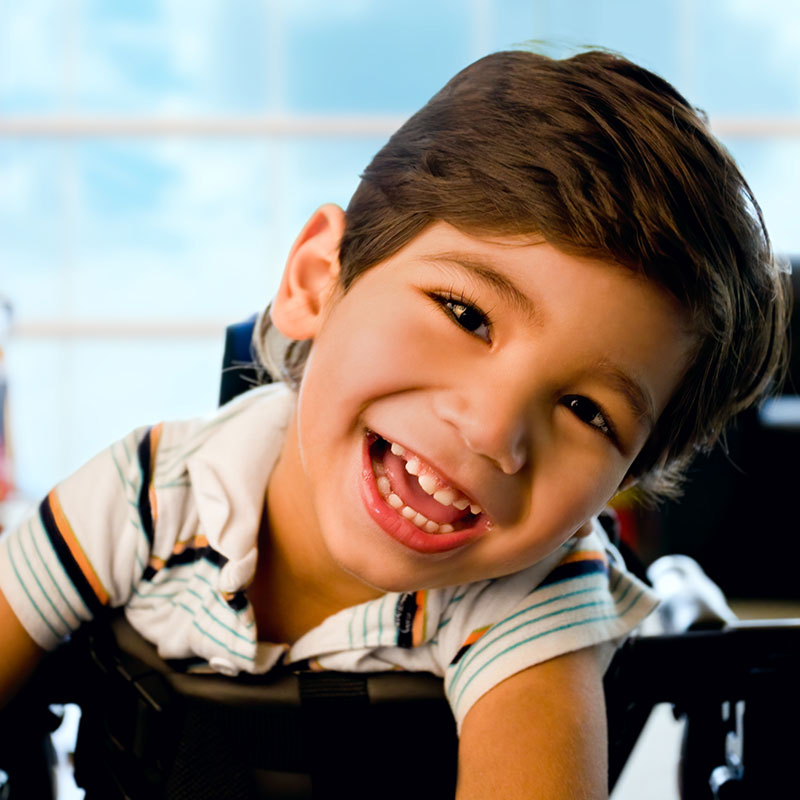 smiling boy with special needs